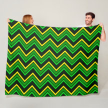 Grönt, svart och gult chevron zigzag