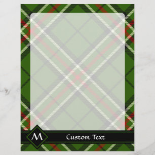 Grönt, svart, röd och vit tartan