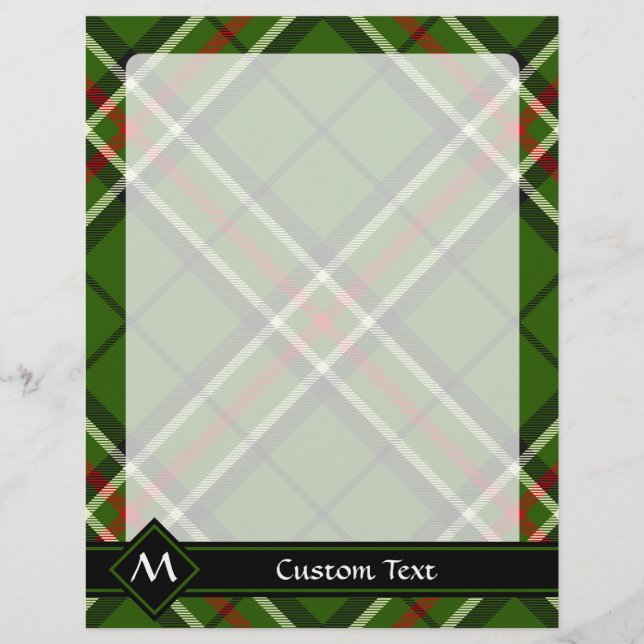 Grönt, svart, röd och vit tartan (Framsida)