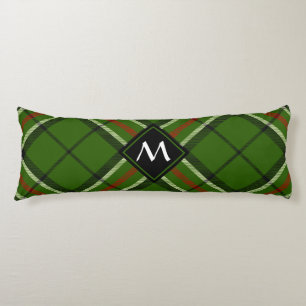 Grönt, svart, röd och vit tartan kroppskudde