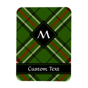 Grönt, svart, röd och vit tartan magnet