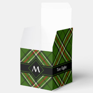Grönt, svart, röd och vit tartan presentaskar
