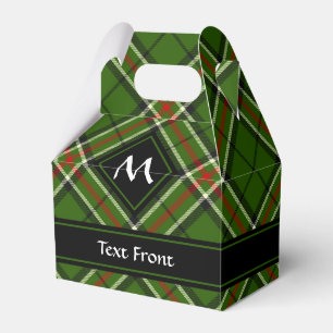 Grönt, svart, röd och vit tartan presentaskar