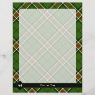 Grönt, svart, röd och vit tartan reklamblad