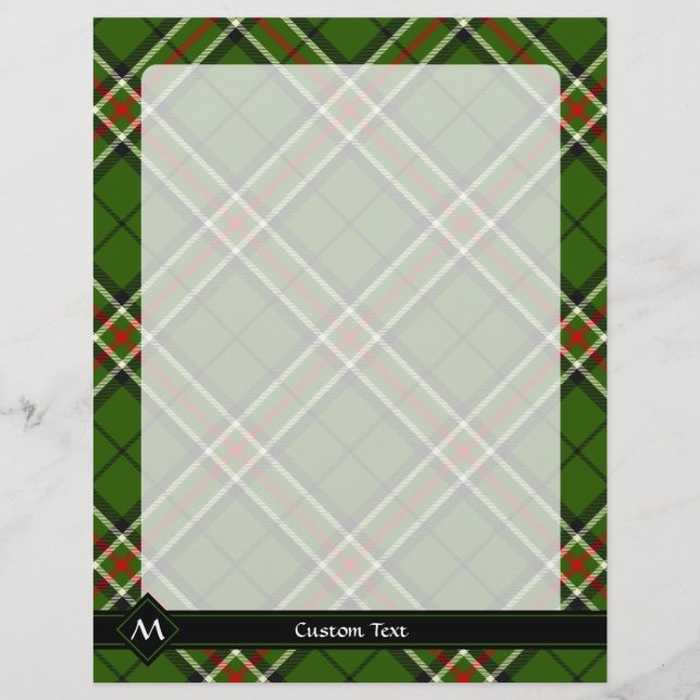 Grönt, svart, röd och vit tartan reklamblad (Framsidan)