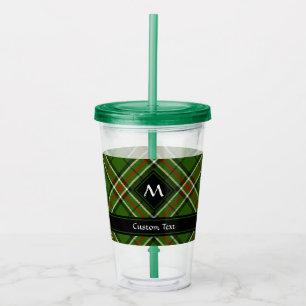 Grönt, svart, röd och vit tartan take away mugg