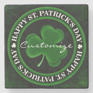 grönt/svart Shamrock St patrick's day Irish Pride Stenunderlägg