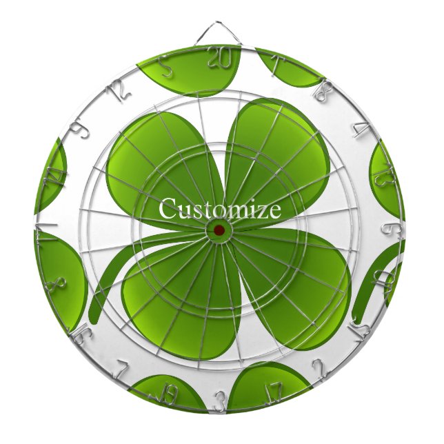 grönt/svart Shamrock St patrick's day Thunder_Cove Darttavla (Framsidan)