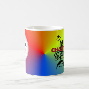 grönt svart typografi kaffemugg