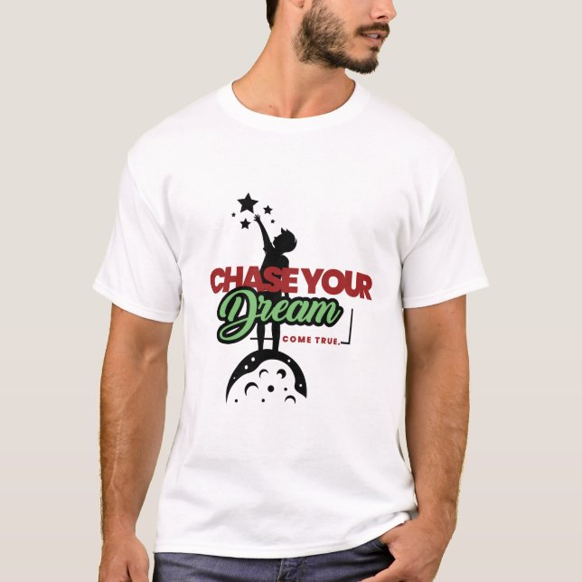 grönt svart typografi t shirt (Framsida)