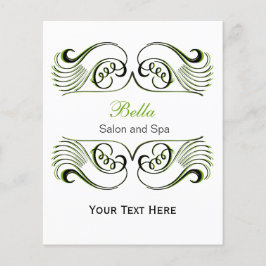 grönt, svartvit Chic - affärsflyget Flygblad