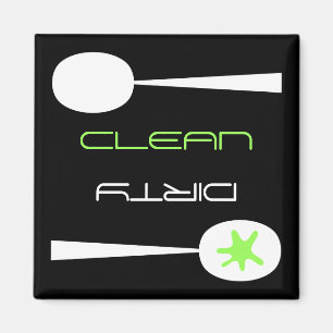 Grönt svartvitt, rengöringen eller smutsar ner magnet