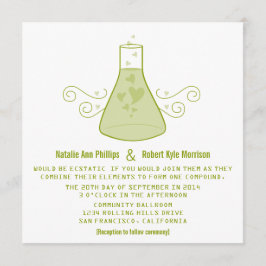 Grönt Sweet Chemistry Wedding bjudande Inbjudningar