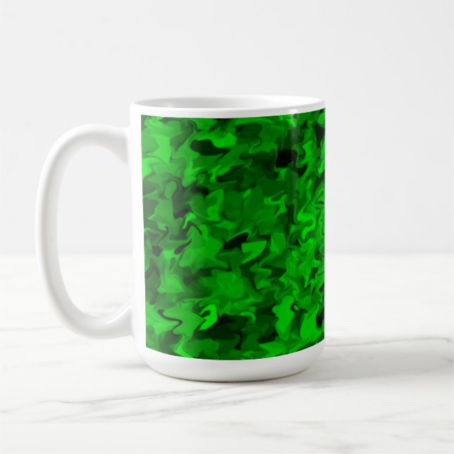 Grönt Swirl 15oz Mugg (Vänster)