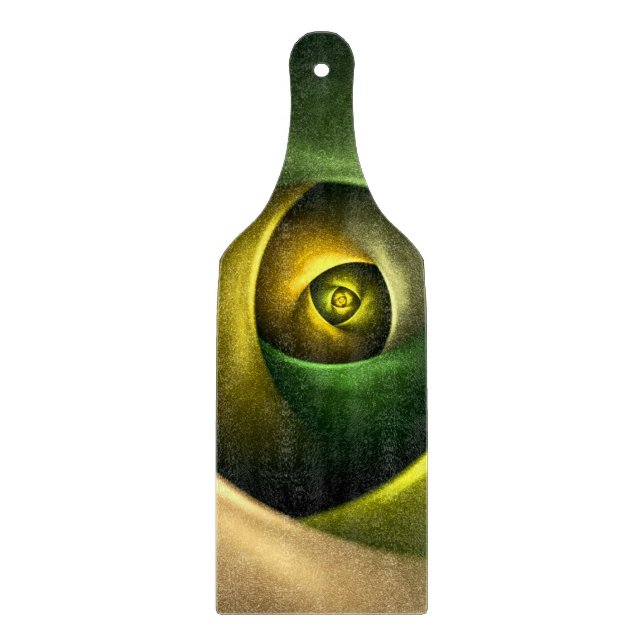 Grönt Swirl Blommigt Modern Abstrakt Art Mönster # (Framsidan)