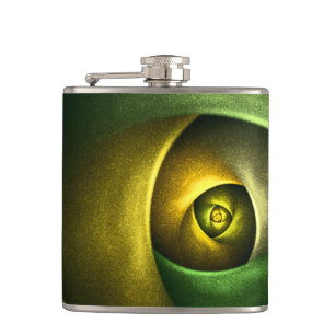 Grönt Swirl Blommigt Modern Abstrakt Art Mönster # Fickplunta