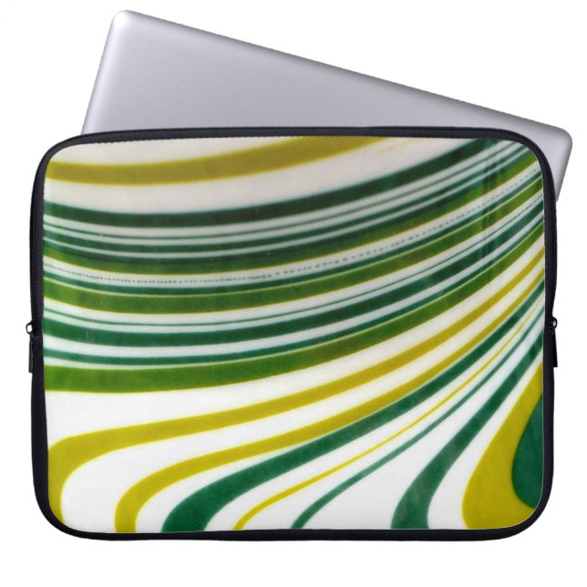 Grönt Swirl Laptop sleeve (Framsidan)