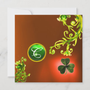 GRÖNT SWIRL OCH SHAMROCK ST PATRICK'S DAY PARTY INBJUDNINGAR