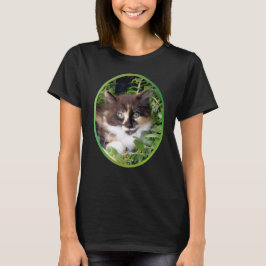 Grönt synad kattT-tröja T-shirt