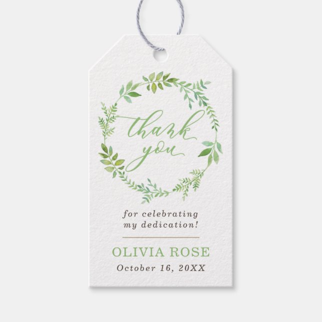 Grönt Tack, BOHO Presentetikett (Framsidan)