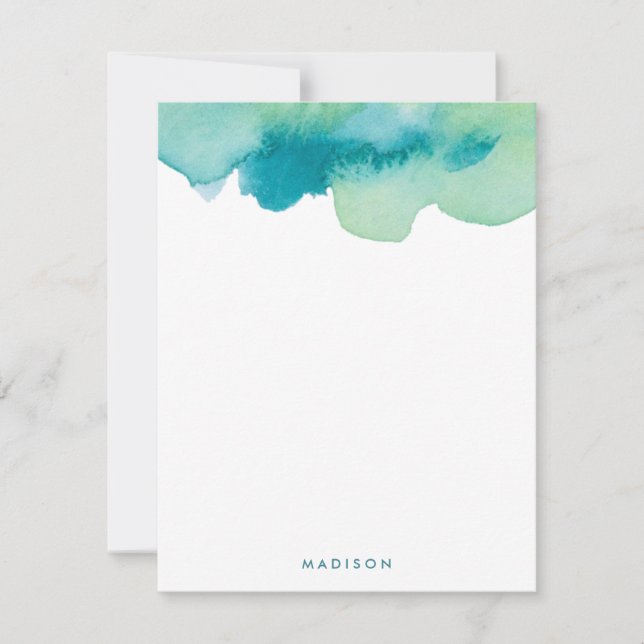 Grönt, Tackkort Anteckningskort (Framsida)