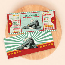 Grönt Tåg Biljett-födelsedagspass för påstigning