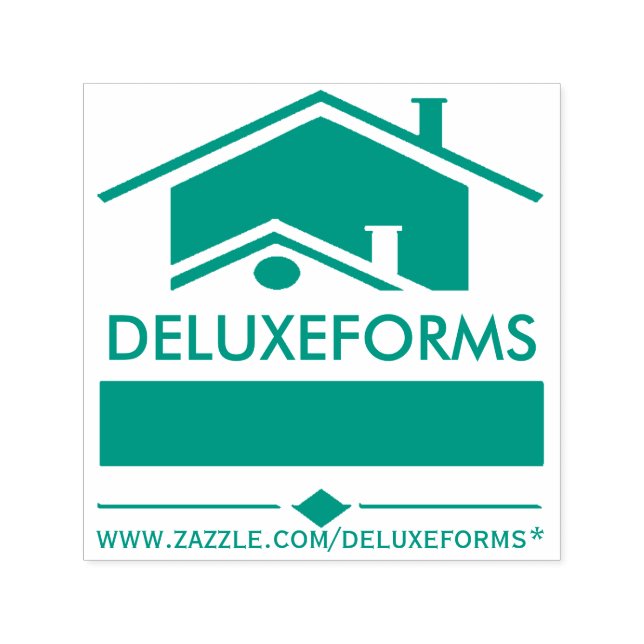 Grönt Tak Self Inking Rubber Frimärke Självfärgande Stämpel (Design)