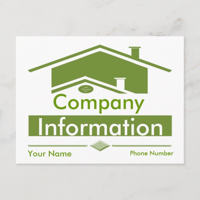 Grönt Tak Tack Vykort (Framsida)