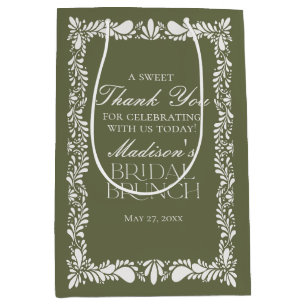 Grönt Talavera Tile Fiesta Möhippa Brunch Favors