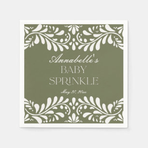 Grönt Talavera Tile Spain Fiesta Baby Sprinkle Pappersservett
