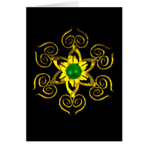 GRÖNT TALISMAN HÄLSNINGSKORT