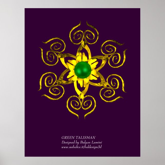 GRÖNT TALISMAN,lila Poster (Framsidan)