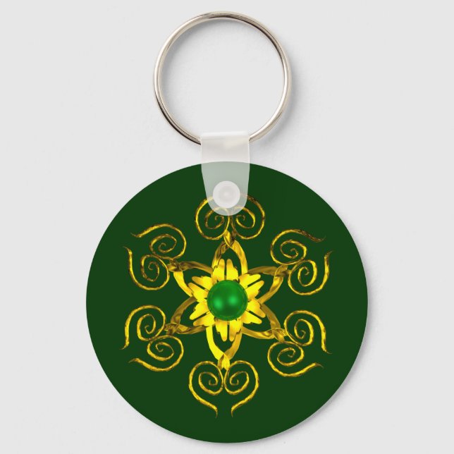 GRÖNT TALISMAN NYCKELRING (Framsida)