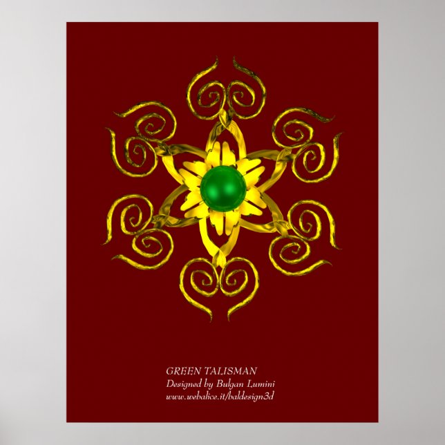 GRÖNT TALISMAN,röd Poster (Framsidan)