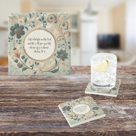 Grönt Tan Ram Anpassade Verse Stenunderlägg