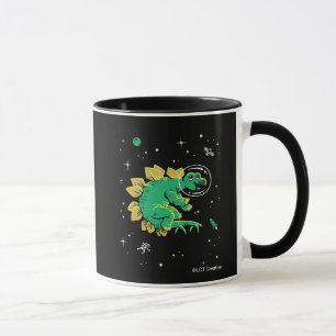 Grönt Tan Stegosaurus Dinos in Space Mugg