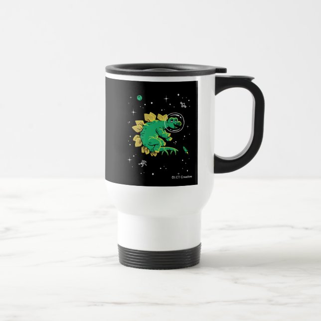 Grönt Tan Stegosaurus Dinos in Space Resemugg (Höger)
