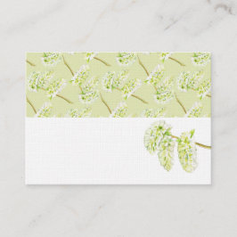 Grönt tar vattenfärgsfärgskort för namn placeringskort