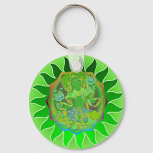 Grönt Tara Keychain Nyckelring