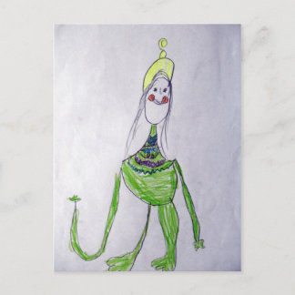 Grönt Tara-vykort Vykort