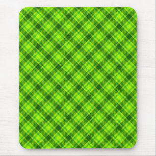 Grönt Tartan Checkered Play Mönster-57578 Musmatta
