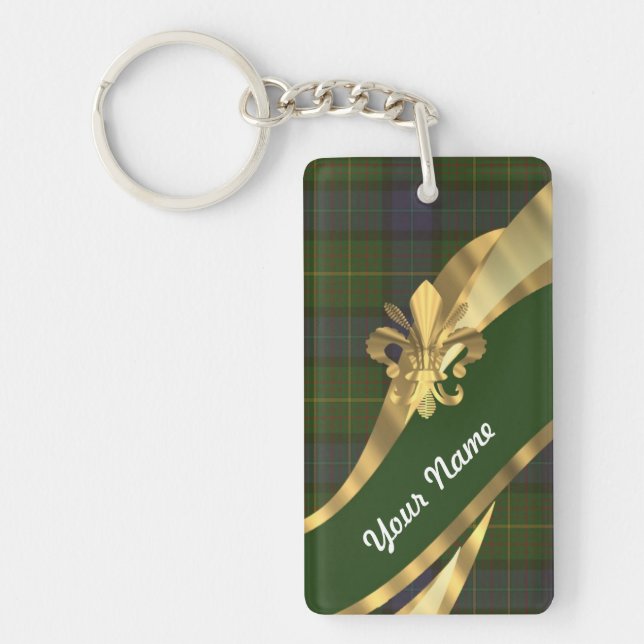Grönt tartan & guld ribbon (Framsidan)