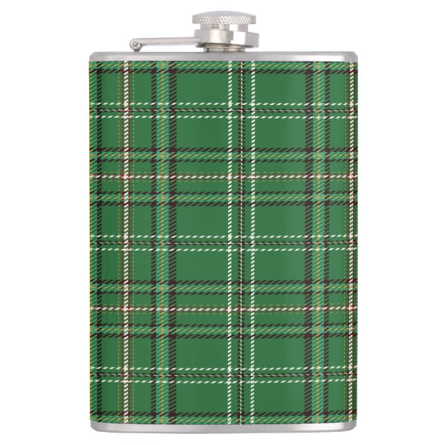 Grönt Tartan-kolv Fickplunta (Framsidan)