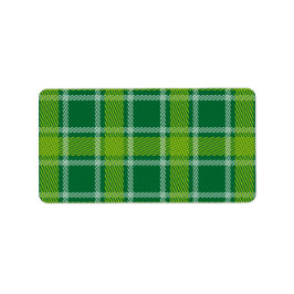Grönt Tartan Labels Adressetikett
