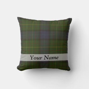 Grönt tartan plaid kudde