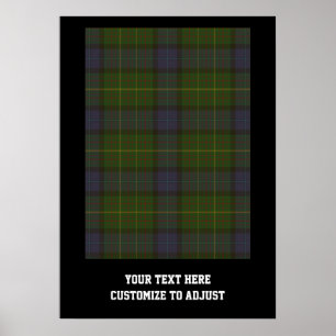Grönt tartan plaid poster