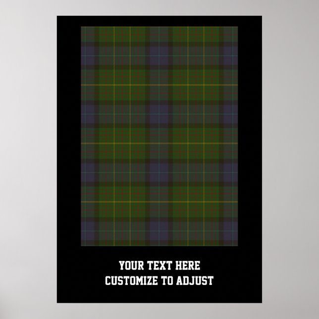 Grönt tartan plaid poster (Framsidan)