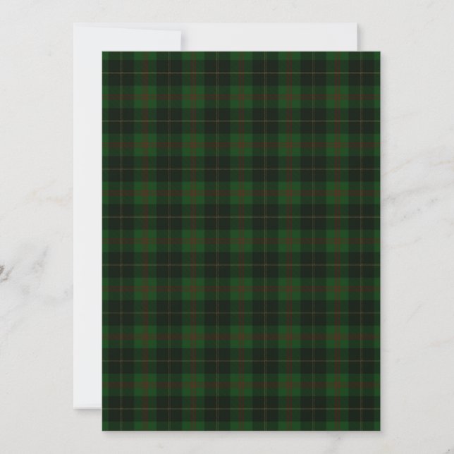 Grönt Tartan Play Scottish Mönster platta kort (Framsida)