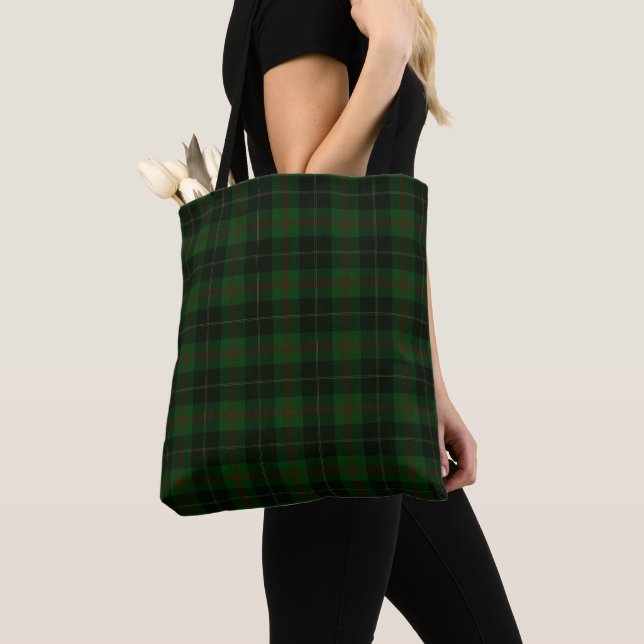 Grönt Tartan Play Scottish Mönster Tygkasse (Närbild)