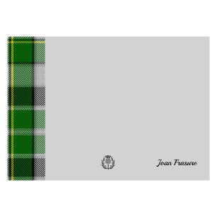 Grönt Tartan & Scottish Thistle Post-it Notes Block